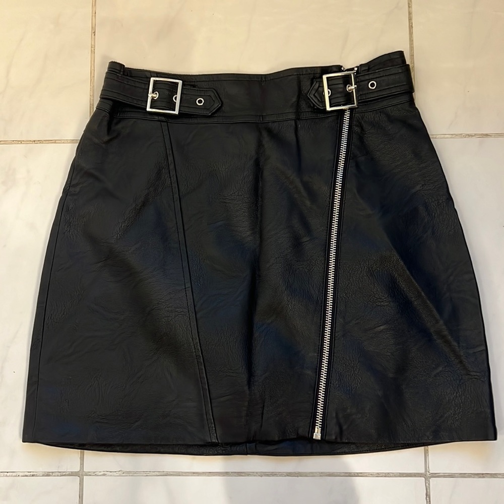 Min skirt faux leather sue US 4